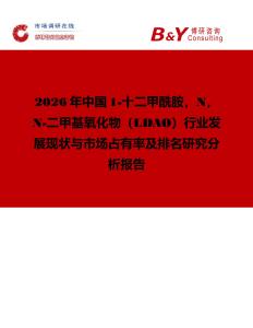 2026年中國1-十二甲酰胺，N，N-二甲基氧化物（LDAO）行業發展現狀與市場占有率及排名研究分析報告