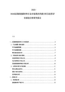 2025-2030法國新能源材料行業(yè)市場(chǎng)現(xiàn)狀供需分析及投資評(píng)估規(guī)劃分析研究報(bào)告