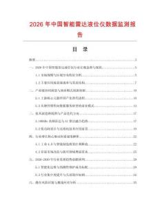 2026年中國(guó)智能雷達(dá)液位儀數(shù)據(jù)監(jiān)測(cè)報(bào)告