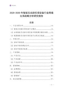 2025-2030年智能互動游樂場設備行業跨境出海戰略分析研究報告