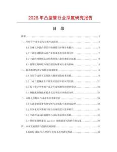 2026年凸型管行業(yè)深度研究報告