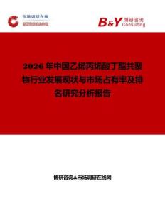 2026年中國乙烯丙烯酸丁酯共聚物行業發展現狀與市場占有率及排名研究分析報告