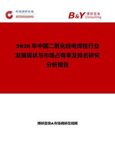 2026年中國二氧化硅電焊毯行業發展現狀與市場占有率及排名研究分析報告