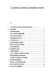 工業(yè)互聯網行業(yè)市場現狀及未來發(fā)展路徑分析報告
