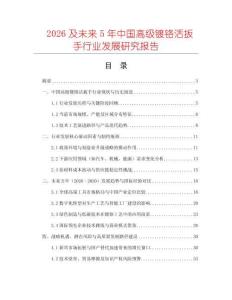2026及未來5年中國高級(jí)鍍鉻活扳手行業(yè)發(fā)展研究報(bào)告