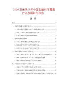 2026及未來5年中國鹽酸林可霉素行業發展研究報告