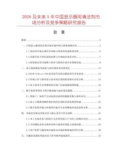 2026及未來5年中國顯示器用清潔劑市場分析及競爭策略研究報告