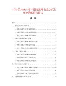 2026及未來5年中國泡菜瓶市場分析及競爭策略研究報告