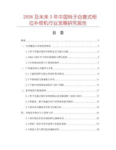 2026及未來5年中國轉子自激式相位補償機行業發展研究報告