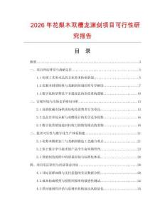 2026年花梨木雙槽龍淵劍項目可行性研究報告