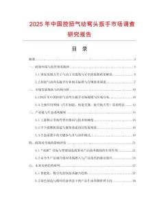 2025年中國控扭氣動彎頭扳手市場調查研究報告