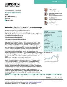 伯恩斯坦_梅賽德斯：2026年第一季度簡(jiǎn)報(bào)電話會(huì)議，傳達(dá)平穩(wěn)信息-Mercedes 1Q26 briefing call a calm message