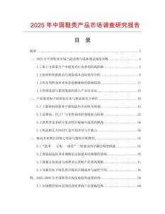 2025年中國鞋類產品市場調查研究報告