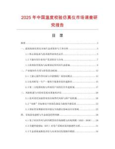 2025年中國溫度校驗仿真儀市場調查研究報告