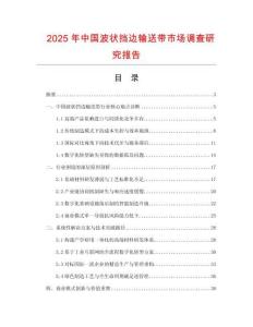 2025年中國波狀擋邊輸送帶市場調查研究報告