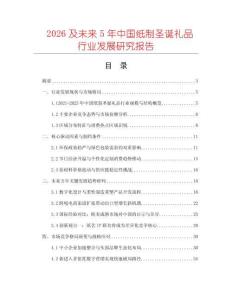 2026及未来5年中国纸制圣诞礼品行业发展研究报告