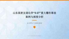 【課件】山東高密友道化學爆炸事故案例分析