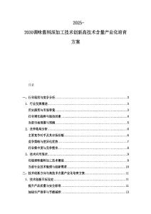 2025-2030調(diào)味醬料深加工技術(shù)創(chuàng)新高技術(shù)含量產(chǎn)業(yè)化培育方案