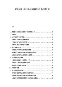跨境移动支付市场发展现状与投资机遇分析