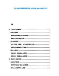 2025垂直起降固定翼無人機(jī)技術(shù)融合與細(xì)分市場