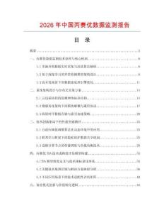 2026年中國丙賽優(yōu)數(shù)據(jù)監(jiān)測報告
