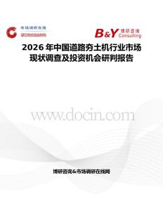 2026年中國道路夯土機行業市場現狀調查及投資機會研判報告