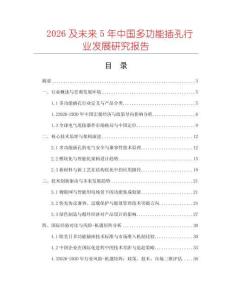 2026及未來5年中國多功能插孔行業發展研究報告