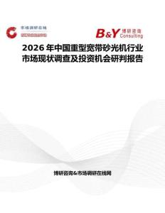 2026年中國重型寬帶砂光機行業市場現狀調查及投資機會研判報告