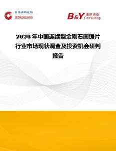 2026年中國連續型金剛石圓鋸片行業市場現狀調查及投資機會研判報告