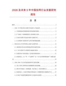 2026及未來5年中國拉網行業發展研究報告