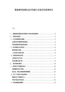 散裝鋼材輕量化技術突破與市場應用前景報告