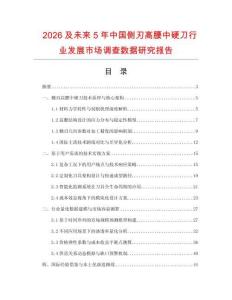 2026及未來5年中國側刃高腰中硬刀行業發展市場調查數據研究報告