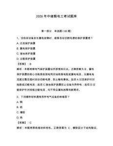2026年中儲(chǔ)糧電工考試題庫(kù)附答案（模擬題）