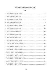 公司面向客户的服务流程设计方案