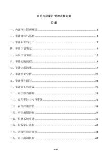 公司内部审计管理流程方案