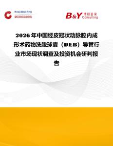 2026年中國經皮冠狀動脈腔內成形術藥物洗脫球囊（DEB）導管行業市場現狀調查及投資機會研判報告