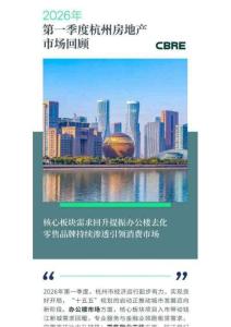 2026年第一季度杭州房地產市場回顧