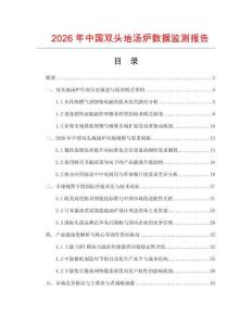 2026年中國雙頭地湯爐數據監測報告