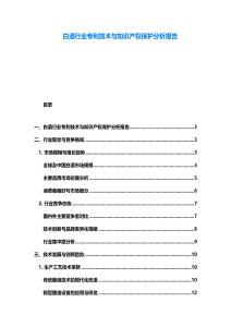 白酒行业专利技术与知识产权保护分析报告