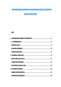 城市海绵体雨水管理技术市场竞争现状供需分析投资评估规划分析研究报告