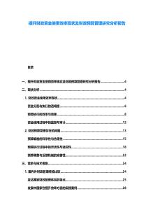 提升财政资金使用效率现状及财政预算管理研究分析报告