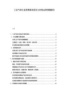 工業氣體行業供需格局變化與價格走勢預測報告