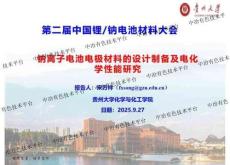 2025第二届中国钠-锂电池材料大会：钠离子电池电极材料的设计制备及电化学性能研究