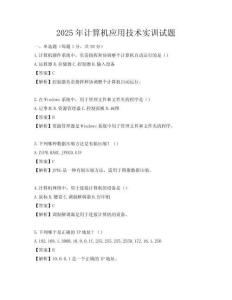 2025年計算機(jī)應(yīng)用技術(shù)實(shí)訓(xùn)試題