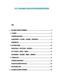 2025登山繩索行業(yè)安全標(biāo)準(zhǔn)與質(zhì)量控制體系報告