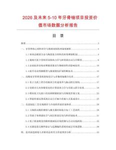 2026及未來5-10年牙骨銼項目投資價值市場數據分析報告