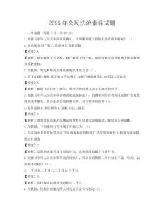 2025年公民法治素養試題