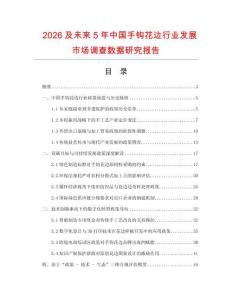2026及未來5年中國手鉤花邊行業(yè)發(fā)展市場調(diào)查數(shù)據(jù)研究報告