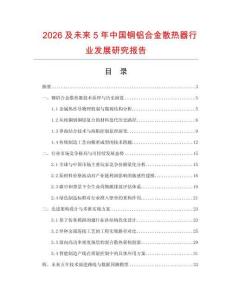 2026及未來5年中國銅鋁合金散熱器行業(yè)發(fā)展研究報(bào)告