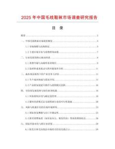 2025年中國毛線鞋襪市場調查研究報告